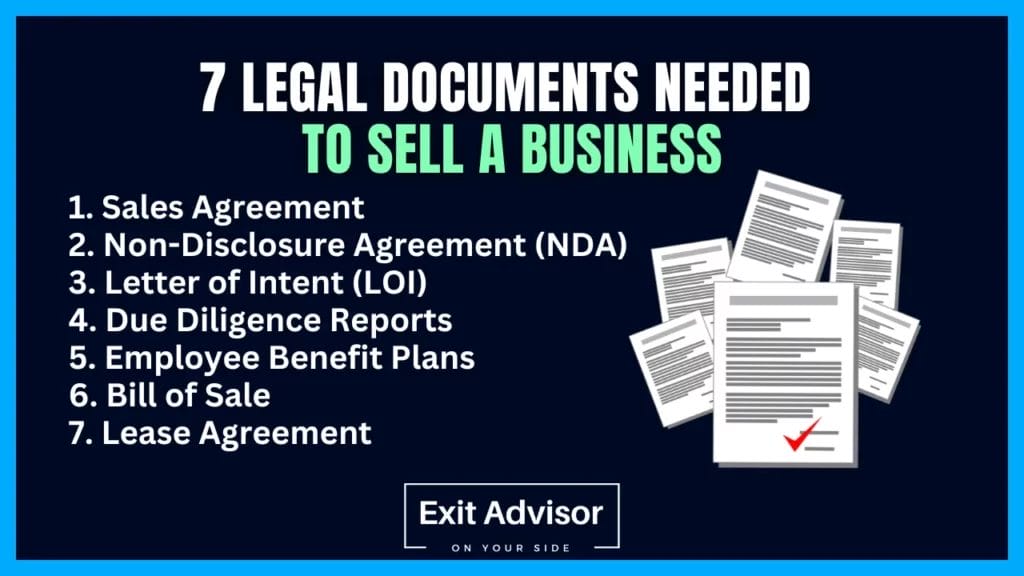 7 Legal Documents Needed to Sell a Business