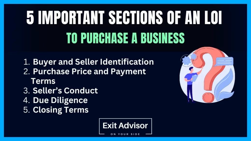 5 Important Sections of an LOI to Purchase a Business